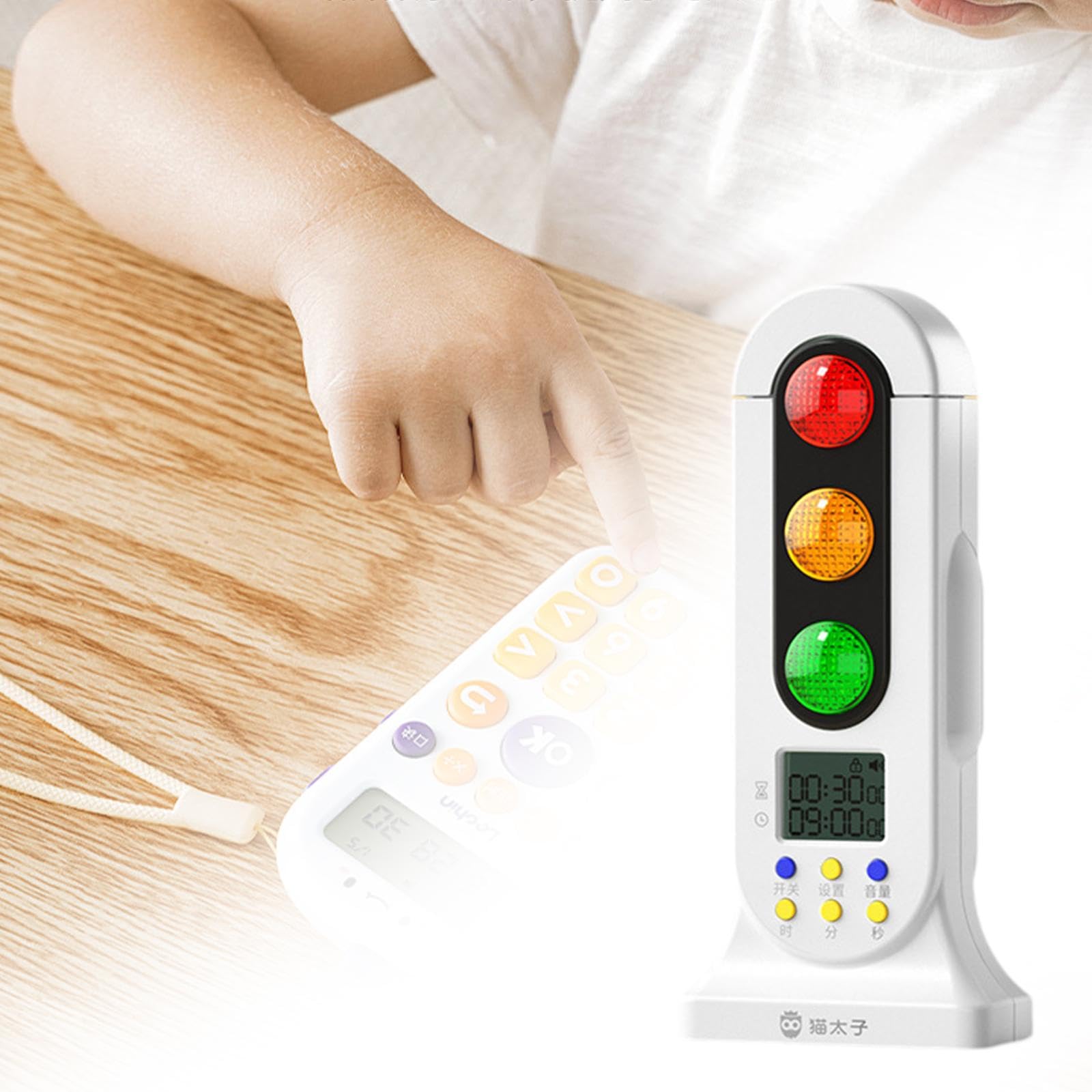 rockible Timer per Bambini Sveglia per Cottura Visivo Portatile con Indicatori Colorati Adatto per Apprendimento E Attività a