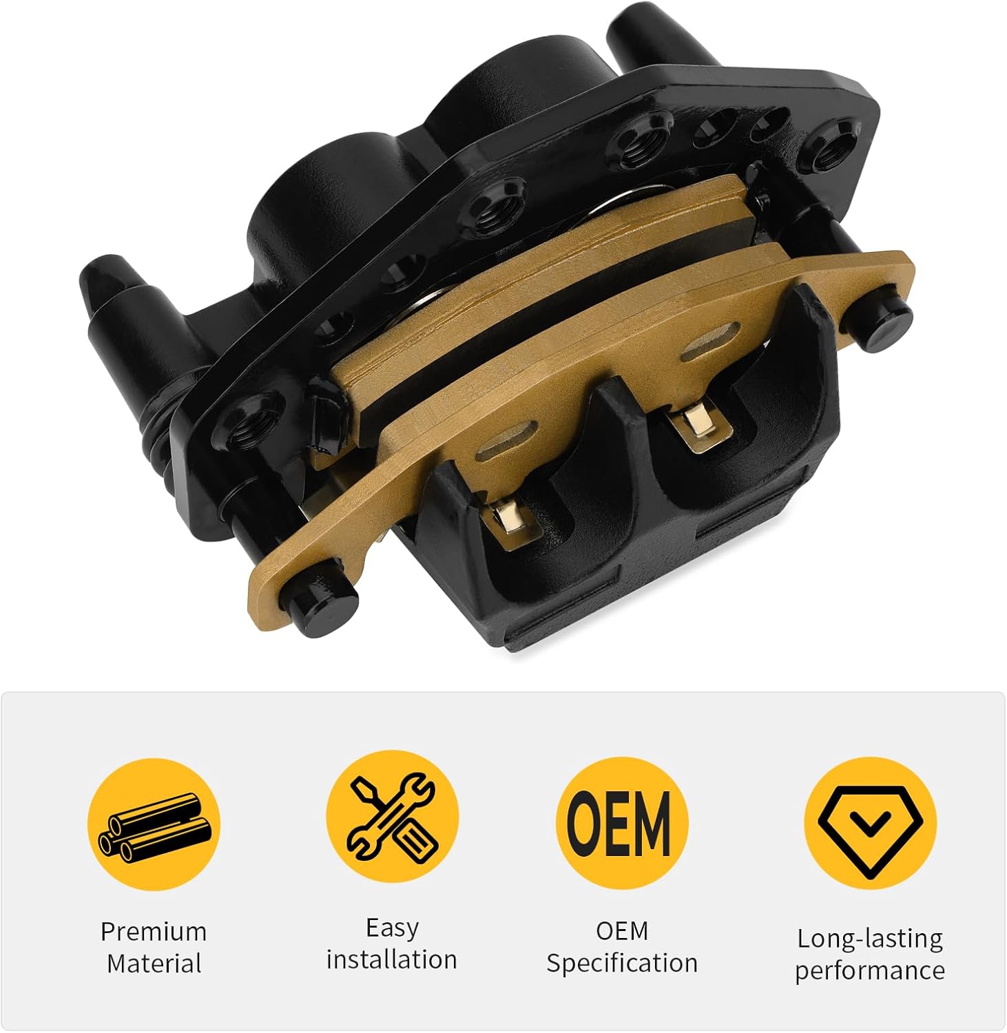 M MATI Front Brake Caliper for Kawasaki Motorcycle Ninja 500R EX500 2004-2009 Ninja 250R EX250F 2004-2007 43080-5013-DJ