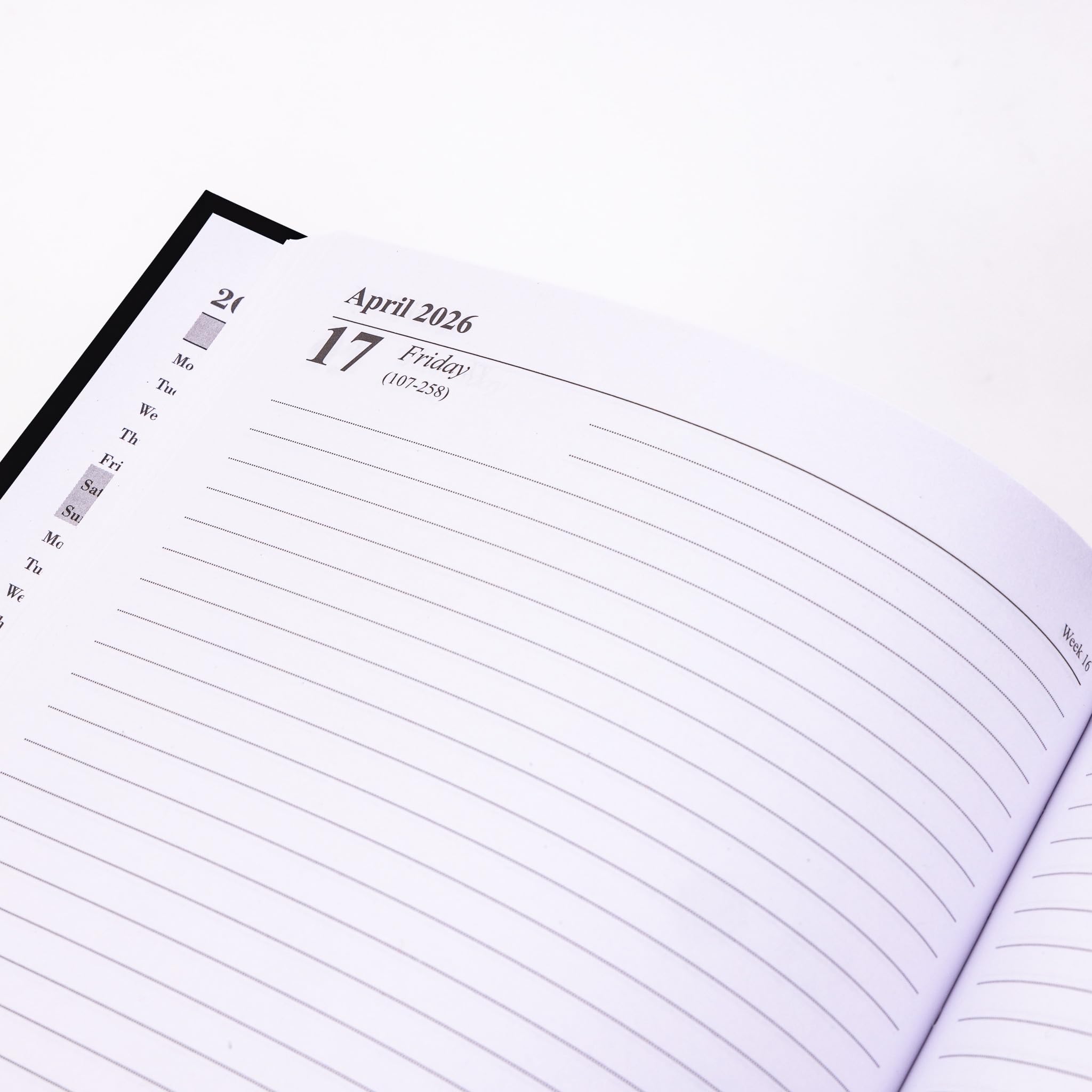 evelay 2026 Diary A4 A5 Day to Page Hardback Full Year Planner Organiser Journal (A4 Page a Day, Black) - Image 4