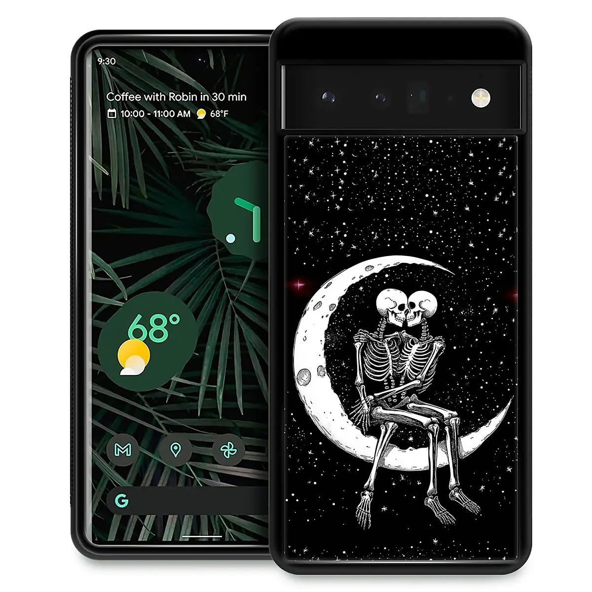 CARLOCA for Google Pixel 6 Pro Case for Girls Boys Ultra Protection Shockproof Soft Silicone TPU Non Slip Back for Google Pixel 6 Pro Pattern Skeleton