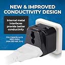 Orei India to Australia Plug, New Zealand & China & More - Type I - 2 in 1 - Perfect for Laptop, Camera USB Charger and More - Ce Certified - Rohs Compliant - Black - 5 Years Warranty gallery image