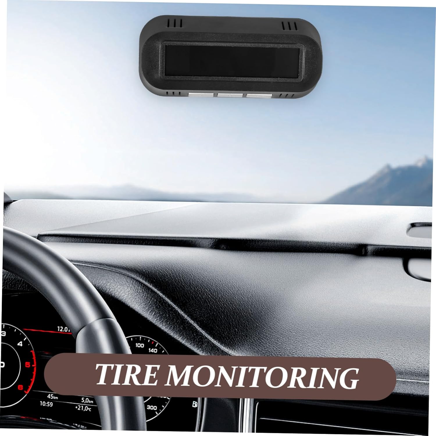 Solar Tire Pressure Monitoring System with High Precision Display Real Temperature and Pressure Alerts Solar-Powered for Cars and Suvs
