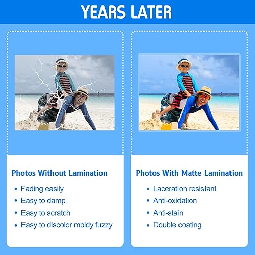 Miniatura 4 de Geyoga 50 hojas de laminación mate con capacidad para 8.5 x 11 pulgadas, bolsas de laminado térmico mate (3 mil), 9 x 11-12 pulgadas, hojas de