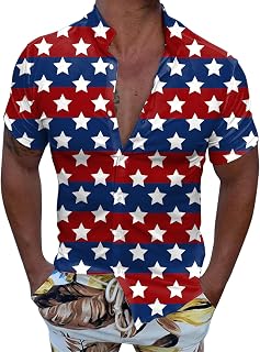 Hawaiian Shirts for Men Adult Two Colour Long/Short/Sleeveless Sleeve Tee Shirts for Men Floral Pattern Regular Fit Shirts T-Shirts for Men Cotton Linen Formal Shirts Tee Tops for Men Daily Casua