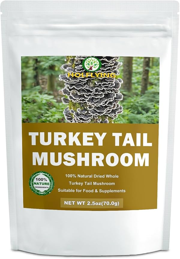 Colas de Pavo Secas Enteras - 2.5 oz, Colas de Pavo Totalmente Naturales para Cocinar, Sopas, Tés y Recetas Veganas, Sin Aditivos, Sin Transgénicos