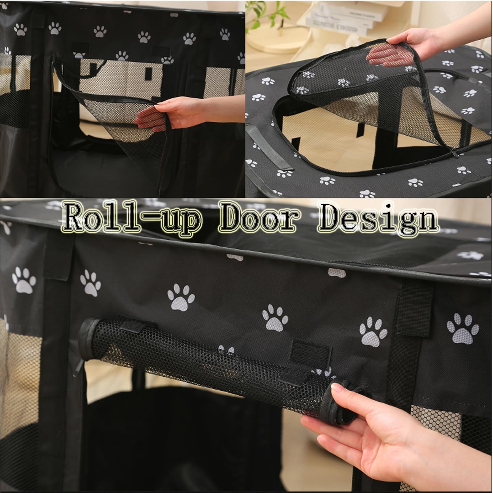 Parc pliable pour animal domestique, chiot (taille L, violet)