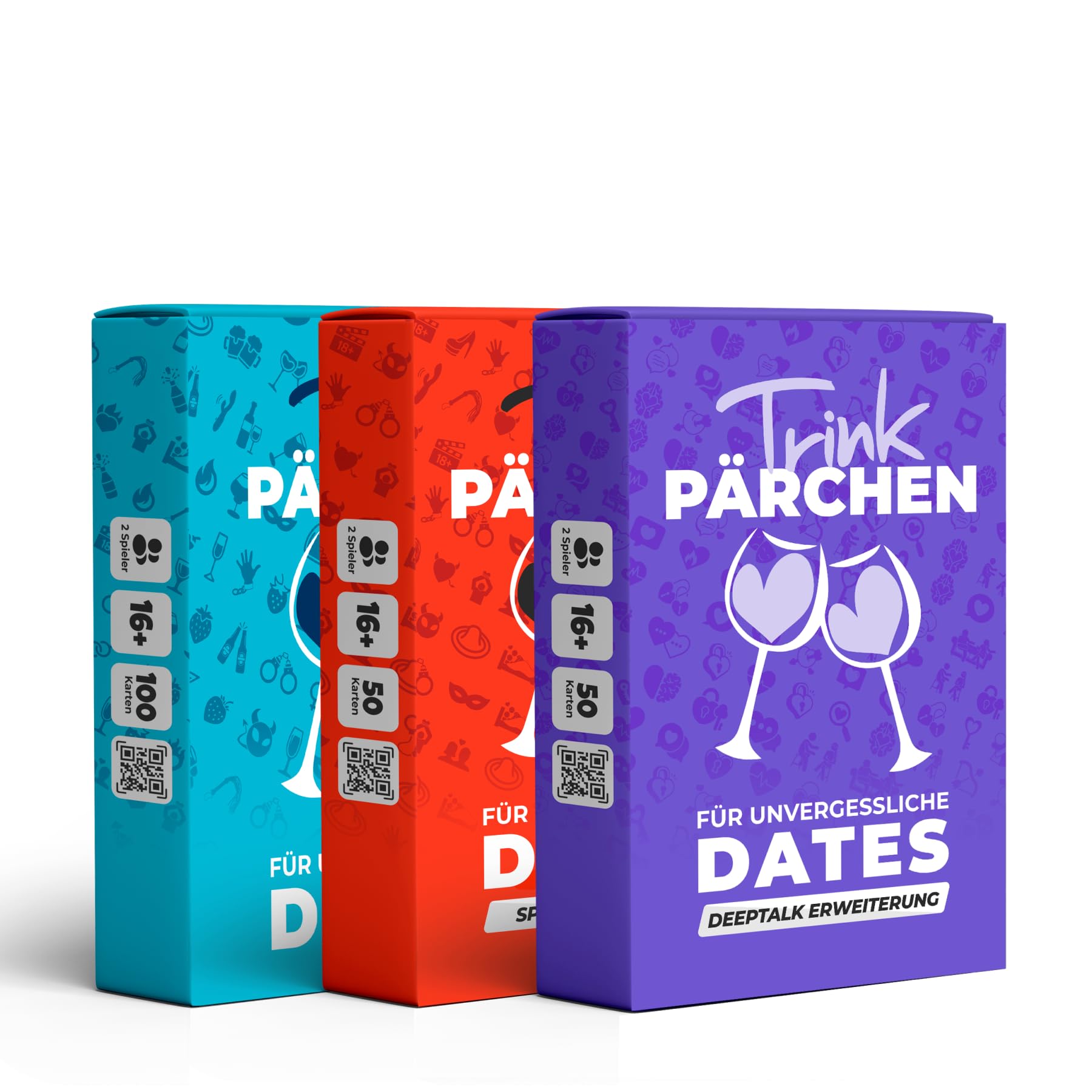 Kartenspiel für Paare - Alle Editionen, 200 Karten mit Hauptspiel, Spicy und Deep Talk für die Date Night, Pärchenspiel und Geschenk
