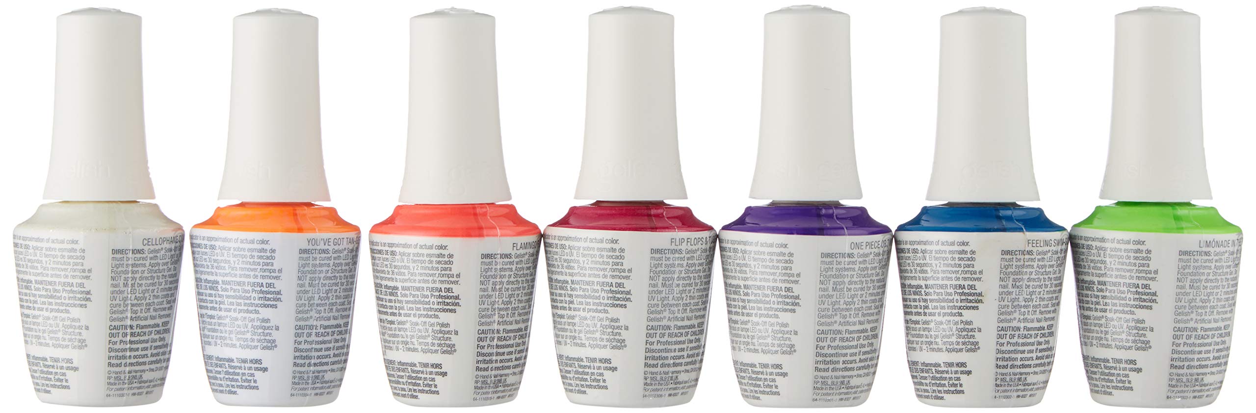 Harmony Gelish, Esmalte de gel de uñas (Make a Splash Summer 2018) - 7 de 15 ml. (Total 105 ml.)