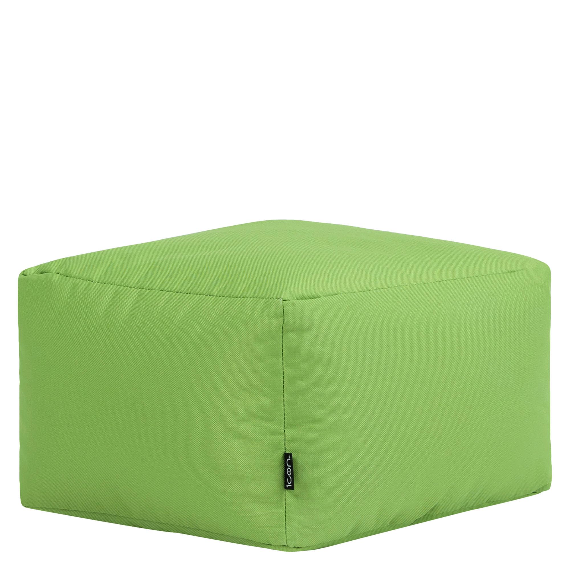 Bean Bag Bazaar Outdoor Bean Bag Footstool with Filling Included, Green