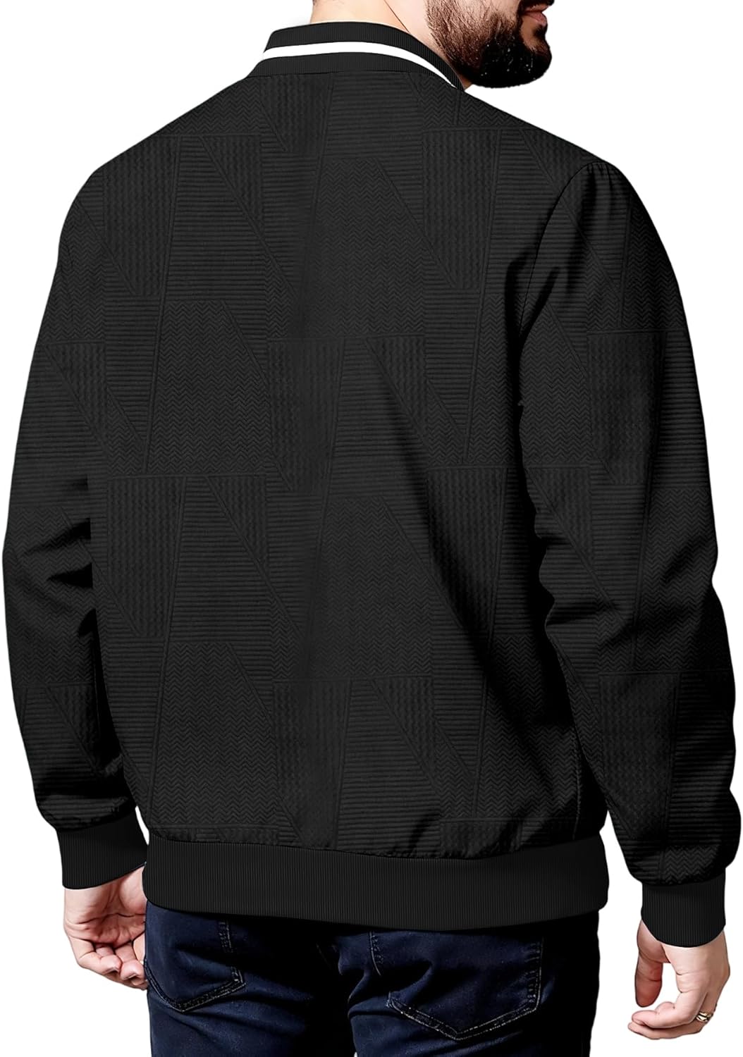 Fleece Lined Bomber Jacket Big and Tall for Men Corduroy Quilted Varsity Fall Baseball Outwear, 3XL-8XL - Image 2