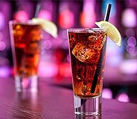 Vista 6 de ALINK 100 pajitas Boba de plástico negro, 0.472 in extra anchas desechables para té de burbujas, perlas popping – 8.5 pulgadas