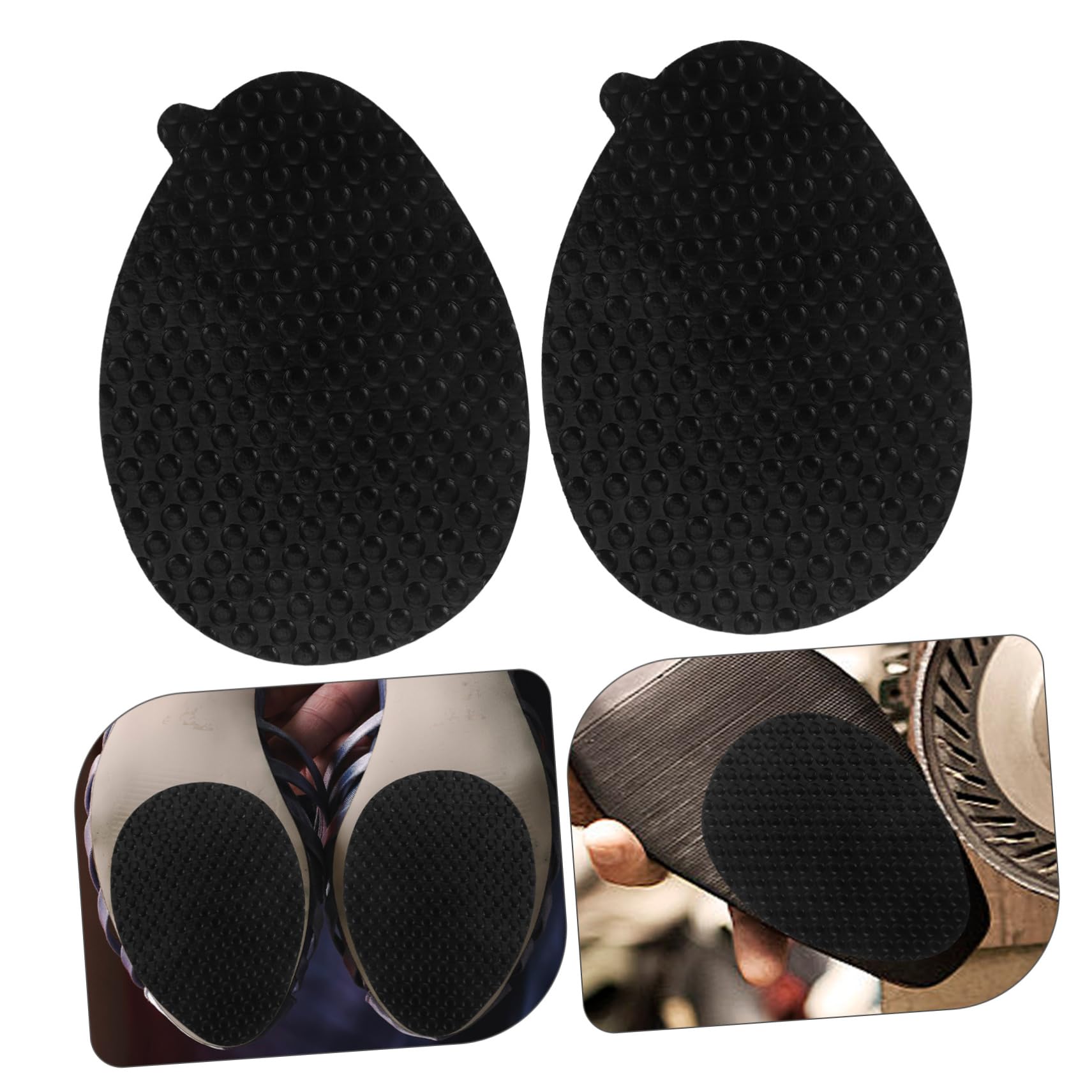 CALLARON 5 Sätze Anti-rutsch-sohlenaufkleber Unterstützung Fersenhalter Für Damenschuhe Einsätze Alleinige Beschützer Fersen-slip-pads Für Damen Vinylharz Black 10 Paare * 5
