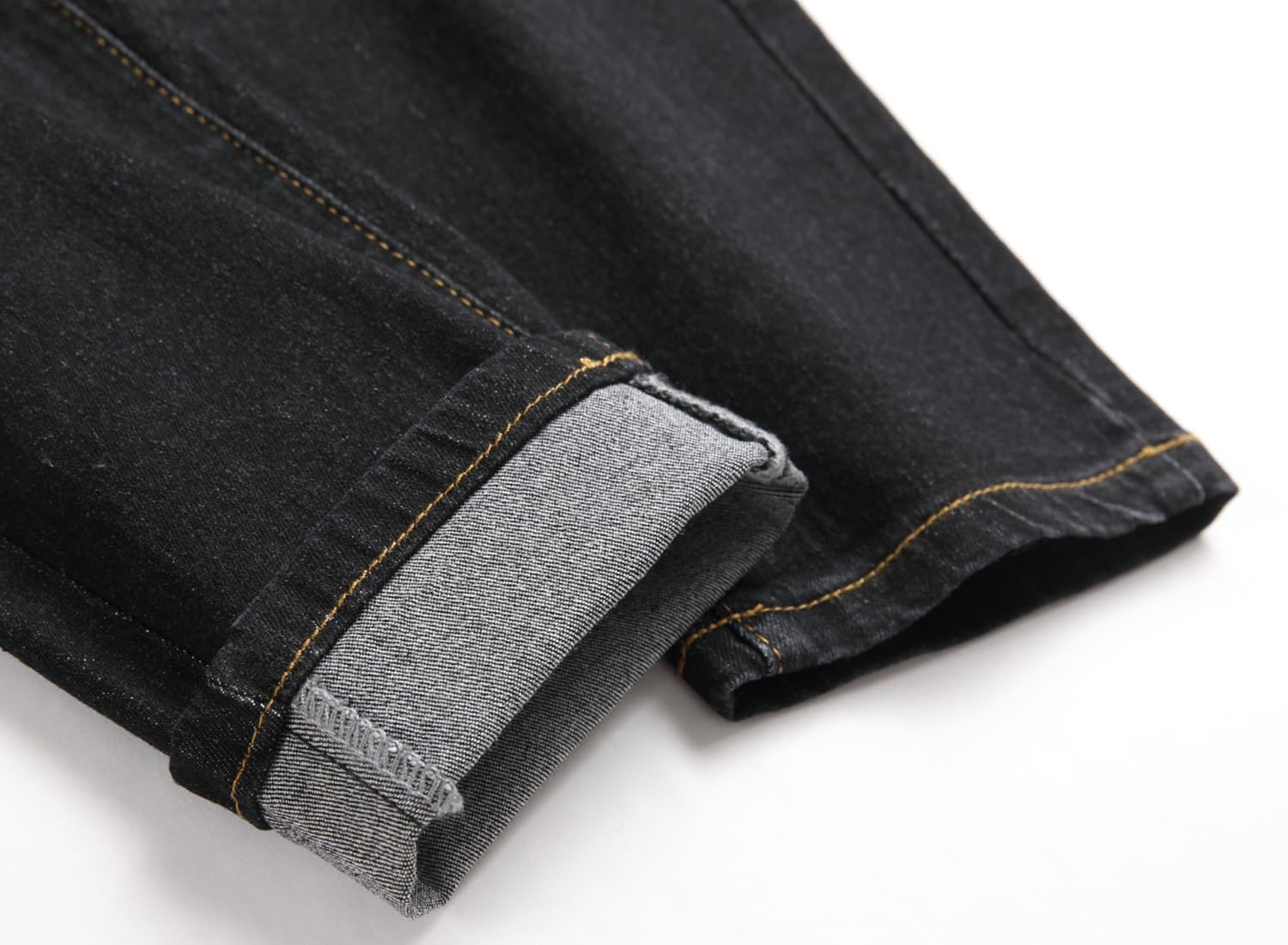 Pantalones vaqueros ajustados para hombre, ajustados, ajustados, ajustados, ajustados, de pierna recta regular, pantalones vaqueros de cintura flexible, pantalones vaqueros informales para