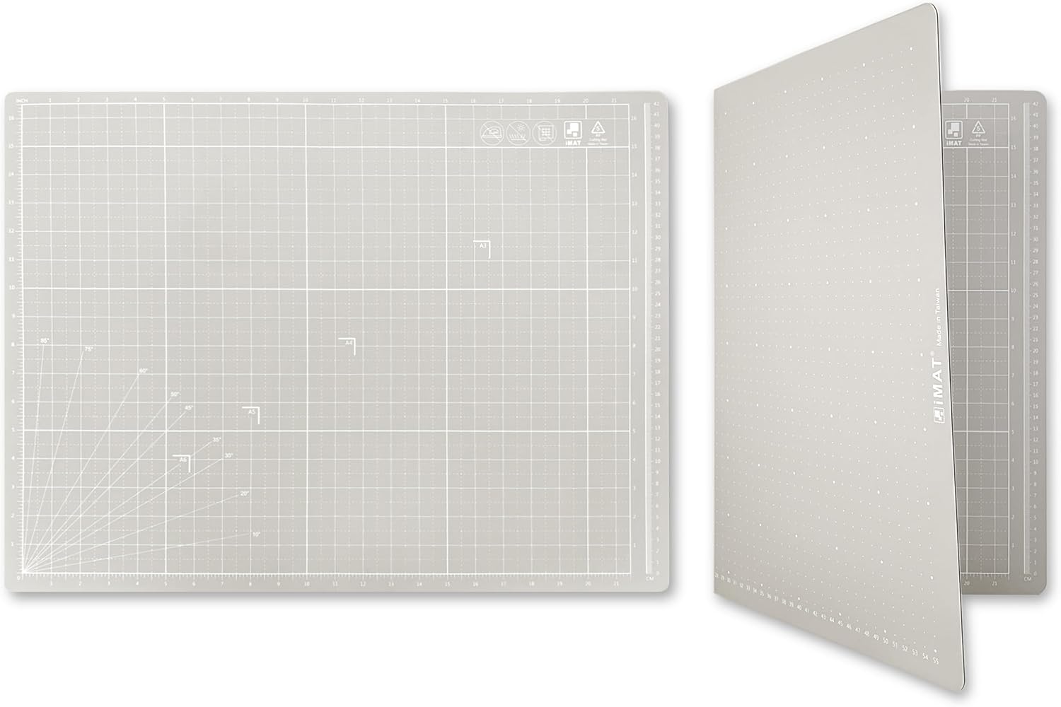 iMAT Flip Cutting Mat Note, A2 (Inch Version), 18"x24" (45x60 cm), Foldable, Ideal for Paper Cutting, Paper Sculpture, Card Creation, Puzzle Storage (Rose Pink)