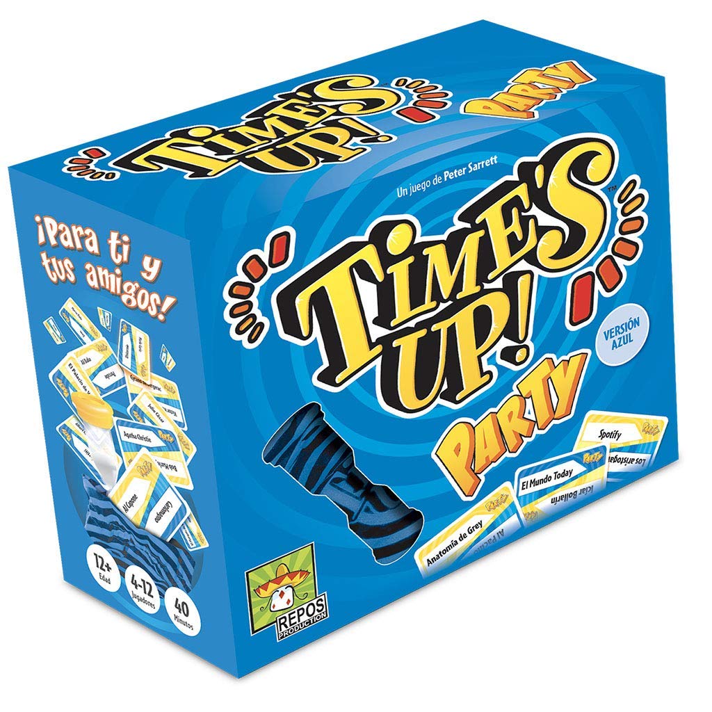 Asmodee Time's Up! Party Azul, Un Juego para Fiestas de Mímica y Palabras, A Partir de 12 Años, De 4 a 12 Jugadores, 40 Minutos por Partida, Español