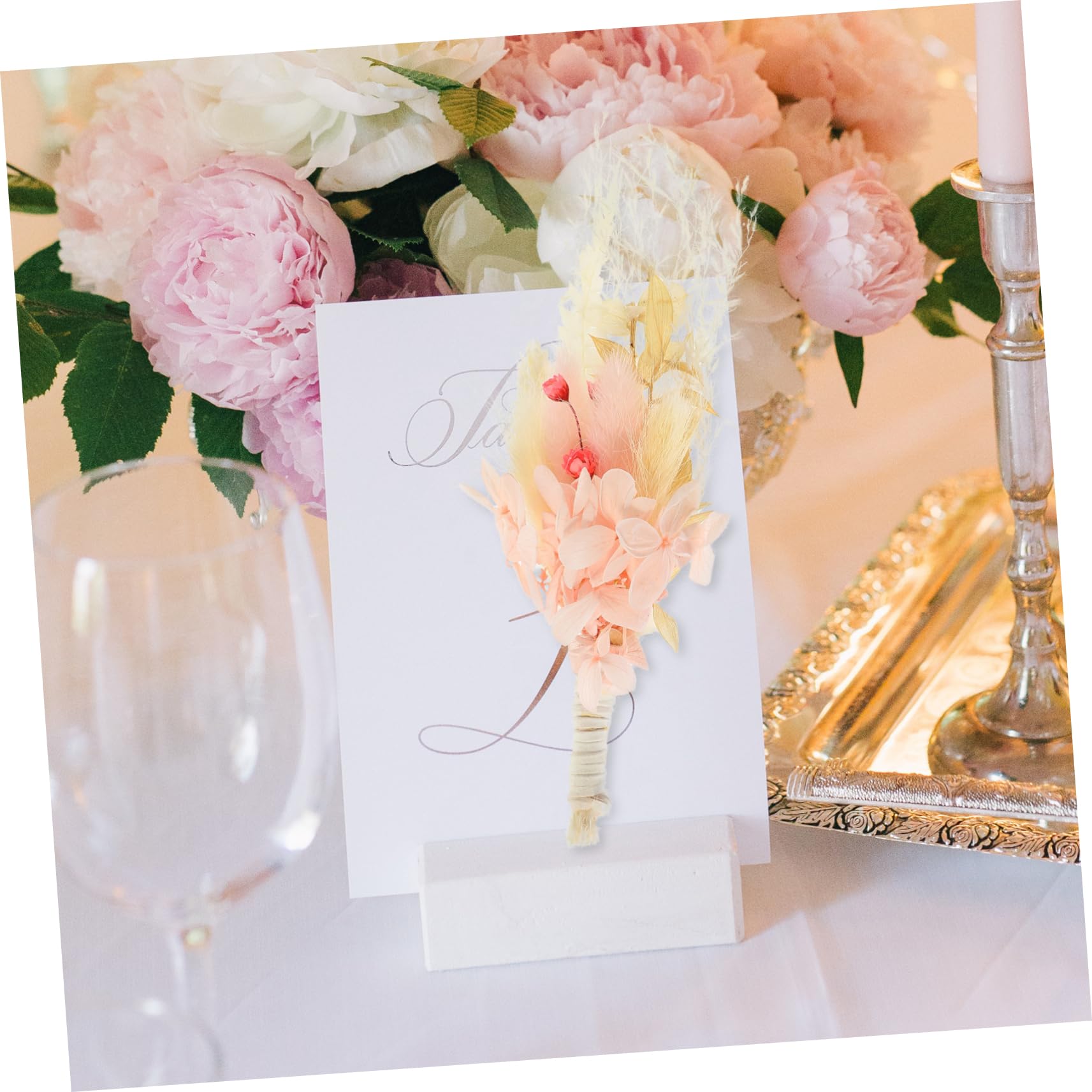 STOBAZA 4stücke Mini Trockenblumenstrauß Boho Blumen Für Hochzeit -Dekoration Fotorahmen Heimdekoration Naturgetrocknete Blumen Für Festliche Anlässe Und Kreative Arrangements