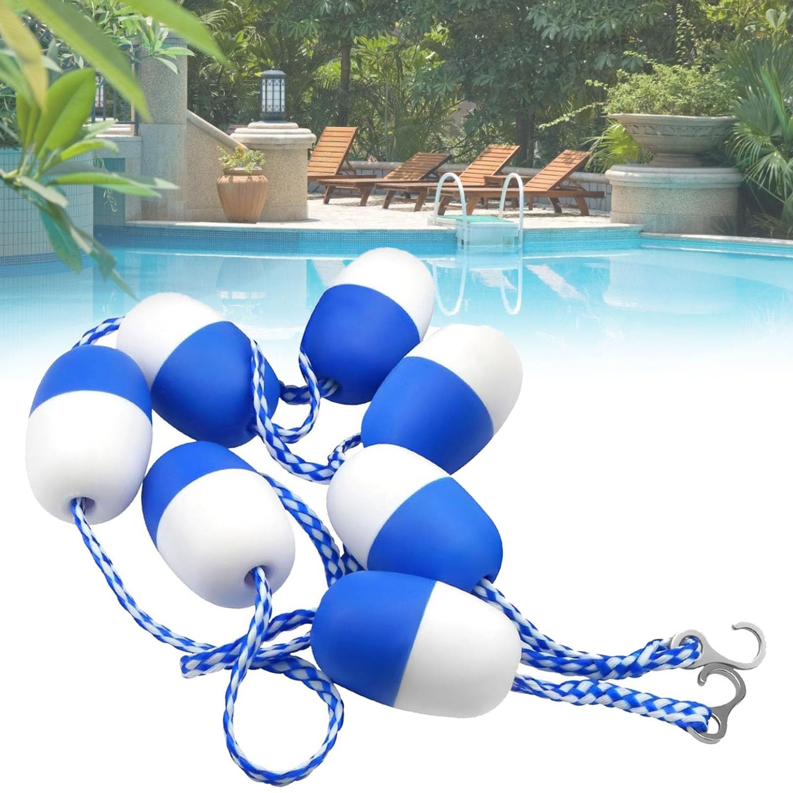 GJZQDKX Pool Safety Divider Lane Line,Swimming Pool Safety Rope Float - 239FT Divider Line for Swim Lanes & Hazard Areas, Durable Floating Pool Buoy to Enhance Safety in Pools and Ponds