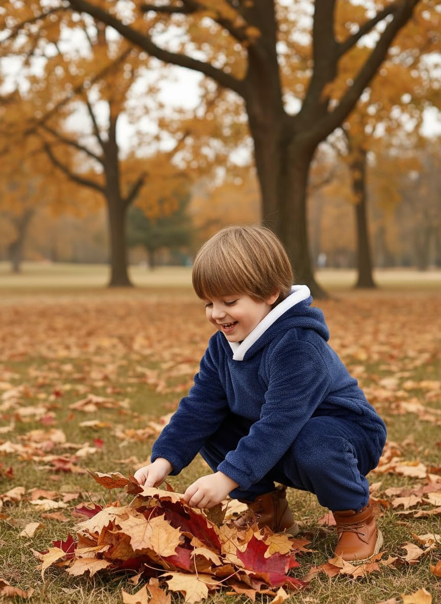 WISREMT Toddler Fleece Tracksuit Sets Girls Boys Christmas Fuzzy Sweatsuit Winter 2 Piece Outfit Warm Sweatshirt Jogger Pants - Image 6