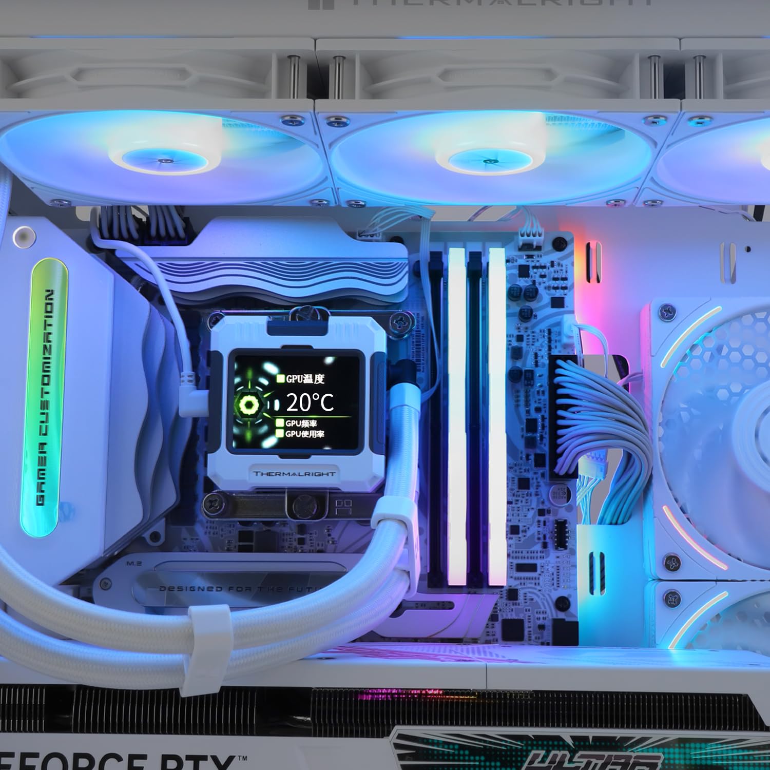 Thermalright FW360 ARGB CPU AIO Cooler, PC 360 Specifica Sistema di raffreddamento ad acqua, schermo LCD IPS con risoluzione 320x240, per AM5 & Intel LGA1700/1851, CPU Cooler viene fornito con display