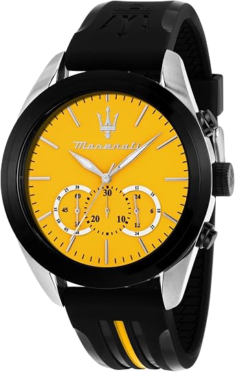 Maserati Mens Watch, Chronograph, Analog, Steel Band, Traguardo Collection - R8871612045