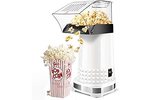 Hot Air Popcorn Popping Machine - Enjoy Crispy, Buttery Popcorn at Home!