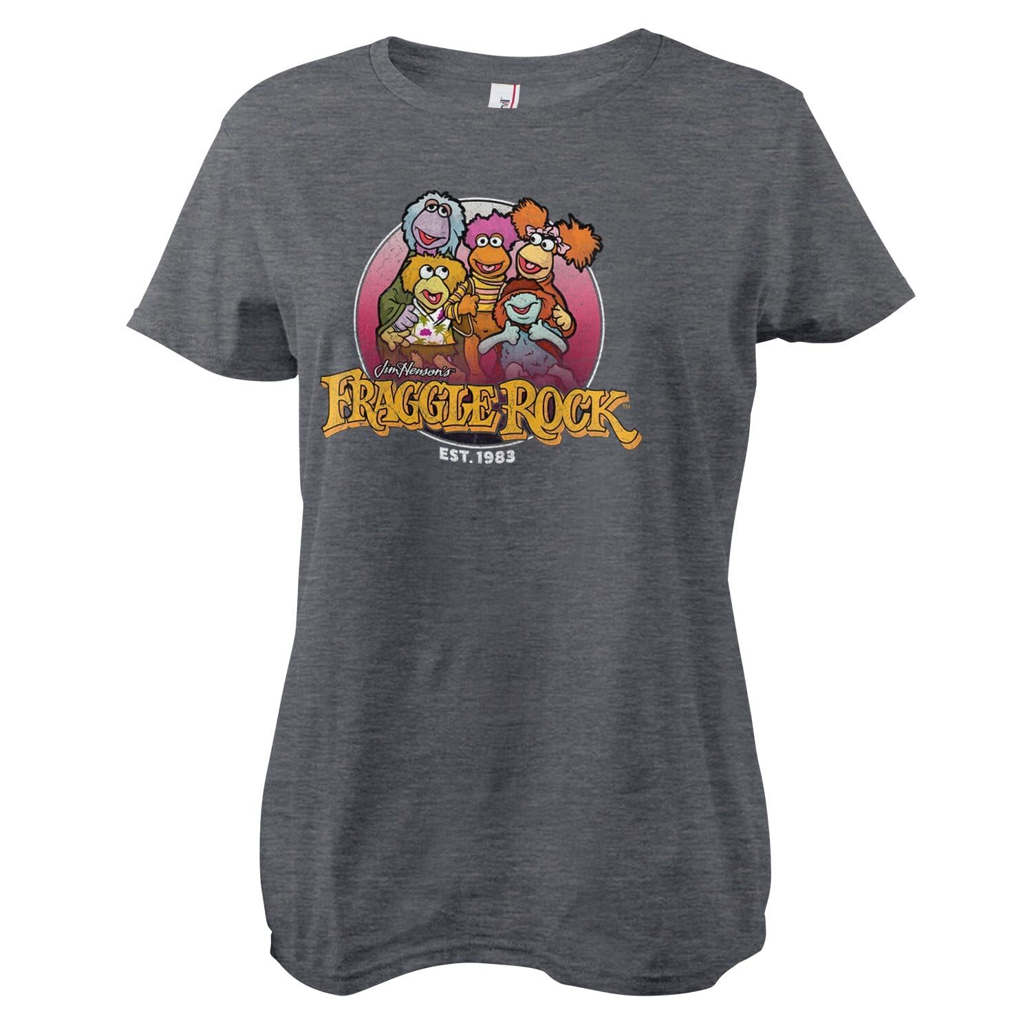 Fraggle Rock Officially Licensed Since 1983 Women T-Shirt (Dark-Heather), Medium