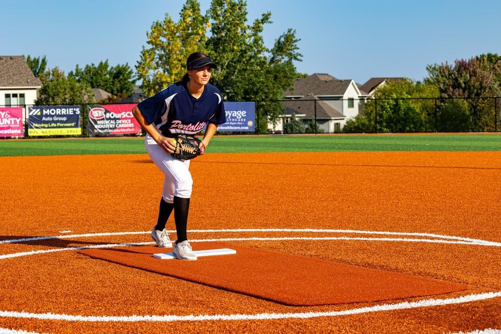 Portolite - Long Spiked Mat - Never Slip - Softball Pitching Mats