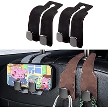 2026 car Wallet Hook, car headrest Hook, Double Hook Leather car seat Hook, car seat headrest Hook, car seat backrest Storage Hook, seat backrest Storage Hook Black