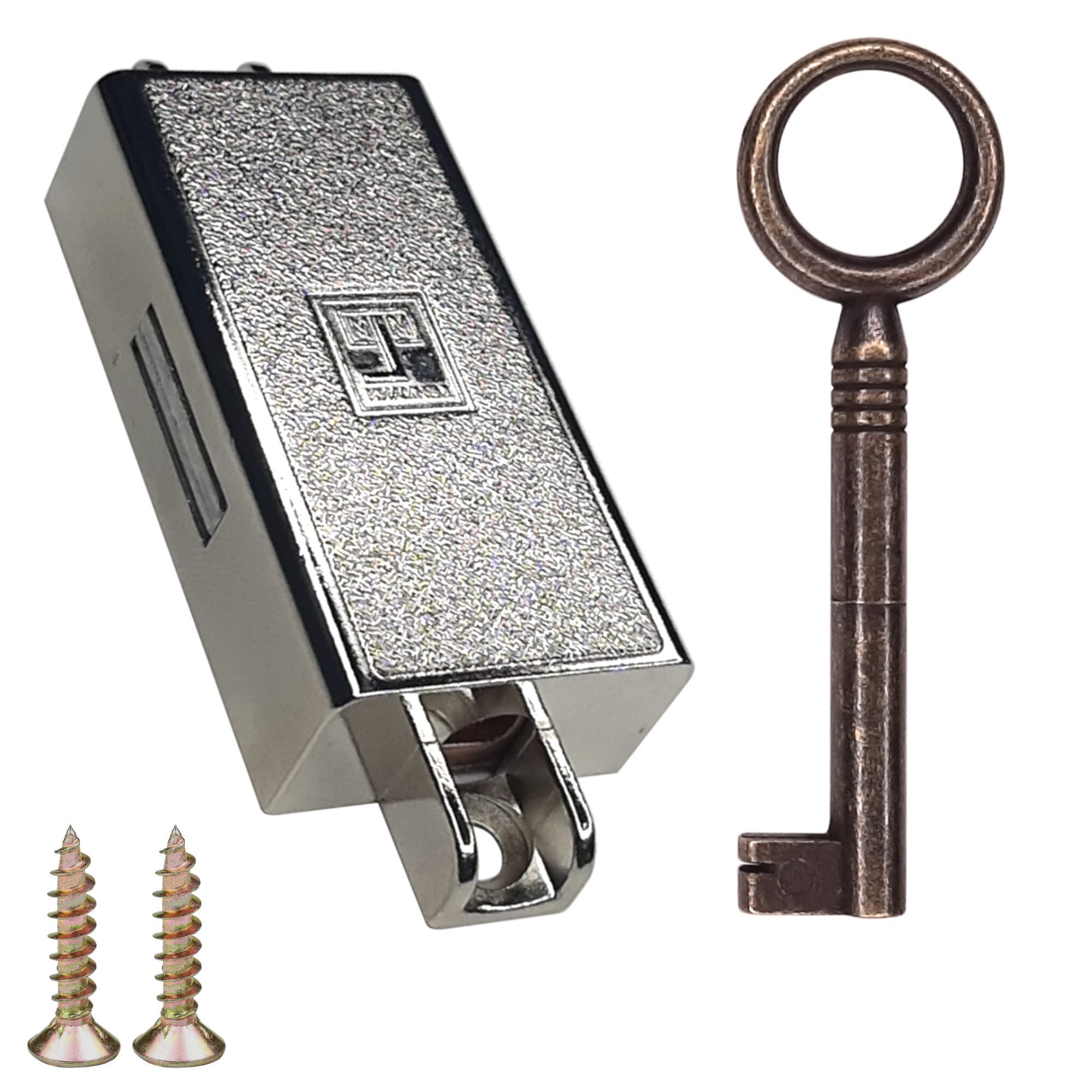 Serrure Espagnolette à Clé pour Meubles Anciens - Décoration Rustique