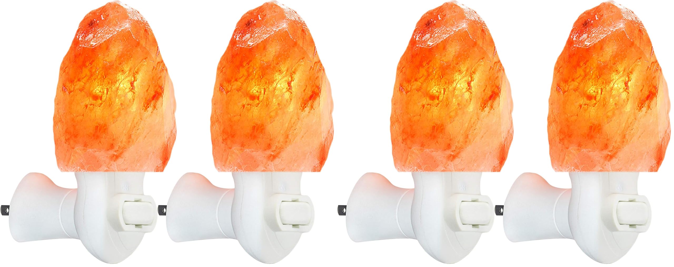 Spantik Pink Himalayan Salt Lamps - Hand Carved, Natural Night Lights for Bedrooms and Home Decor (Pack of 2)