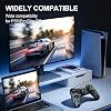Controlador inalámbrico LED Xexvyrin para PS5, compatible con PS5 Pro/Slim/PC, doble vibración, función macro/turbo, conector de audio de 3.5 mm, batería de 1000 mAh, control de movimiento de 6 ejes con altavoz 5