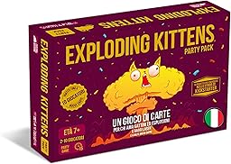 Exploding Kittens Asmodee PARTY PACK – Nuova Versione – Gioco da Tavolo Divertente per Famiglie, Bambini e Amici – Carte da Gioco – Idea Regalo – 2-10 Giocatori – 7+ Anni – Edizione in Italiano
