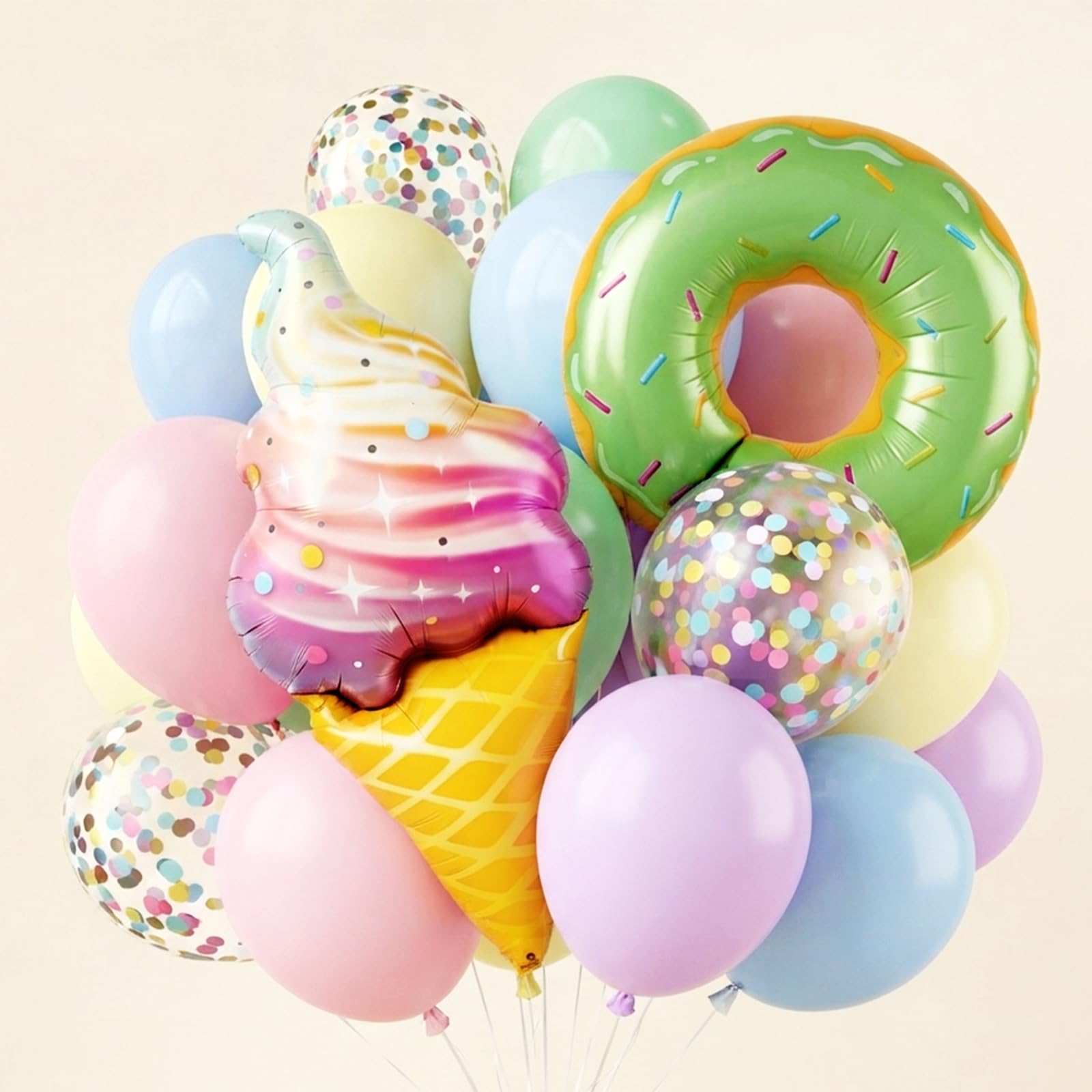 30PCS Pastel Donut & Ice Cream Balloons for Party — image 1