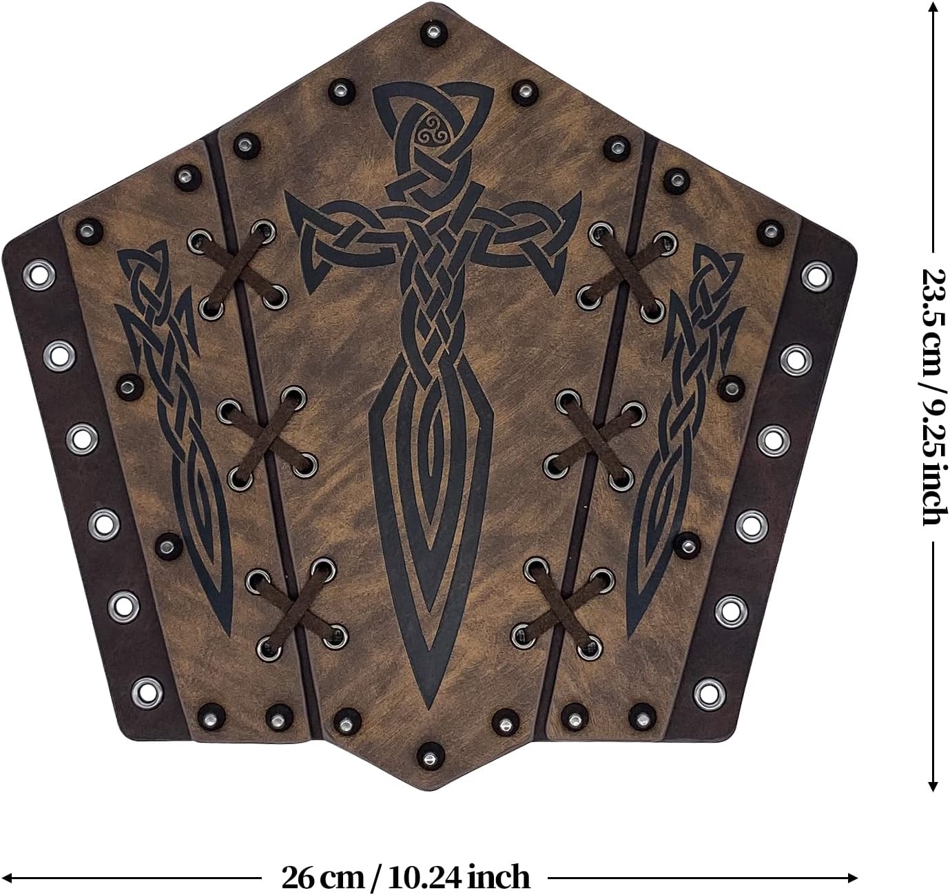 HiiFeuer Medieval Embossed Arm Bracers, Retro Faux Leather Knight Arm Gauntlets, Vintage Arm Guards - Image 6