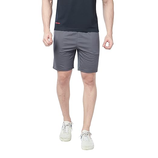 Men's Instadry Dryfit Polyester Lightweight Soft Fabric Long Shorts with Secure Zipper Pockets Regular Fit Shorts for Men for Sports,Workout,Running & Gyming