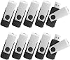 TOPESEL 8GB Flash Drive 10 Pack USB Flash Drives, USB2.0 Storage Flash Drive Swivel Design, Jump Drive Pen Drive Zip Drive Memory Stick with Indicator