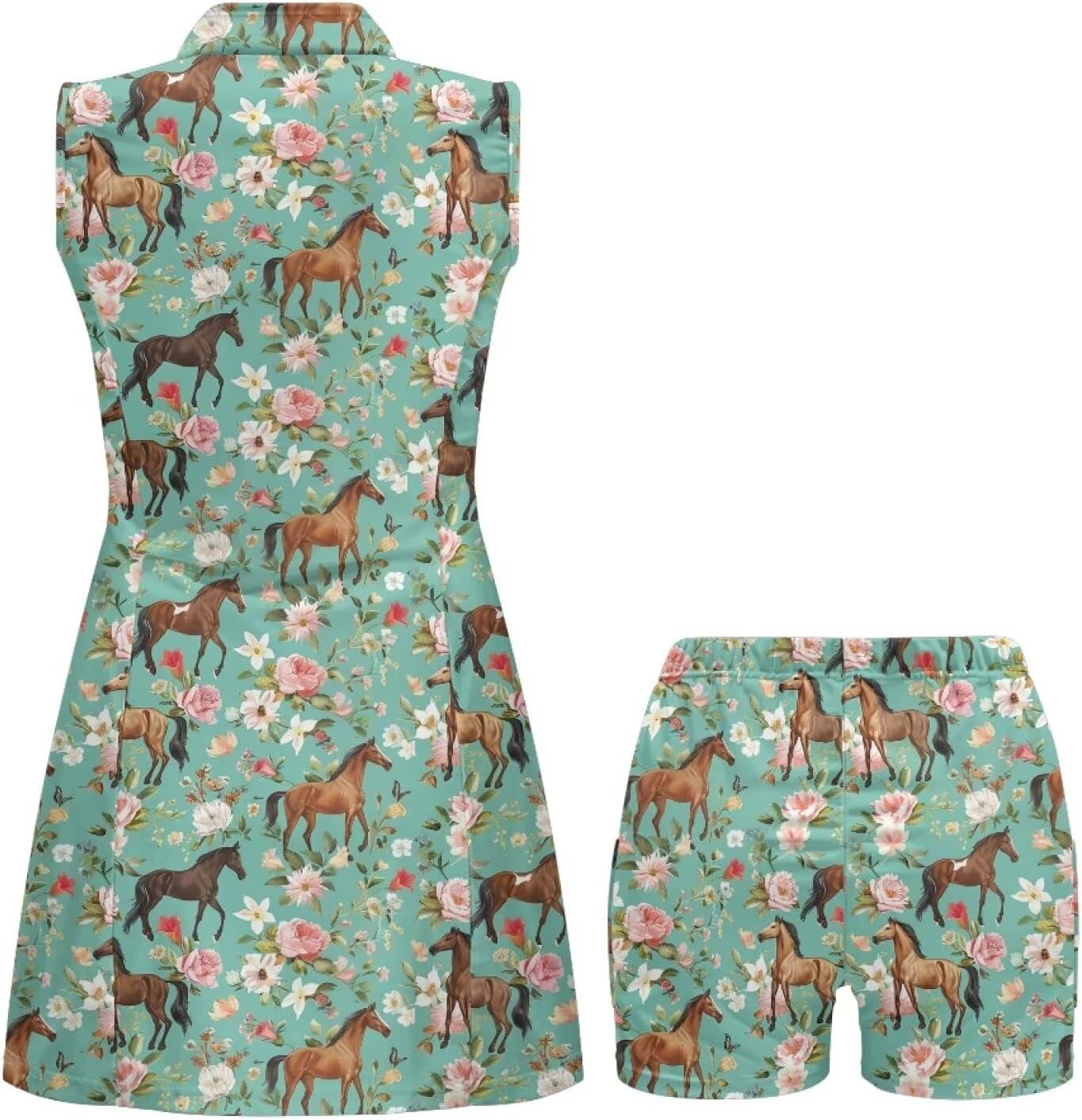 Showudesigns Tennis Dresses for Women with Shorts Sleeveless Athletic Golf Dress Workout Activewear - Image 6