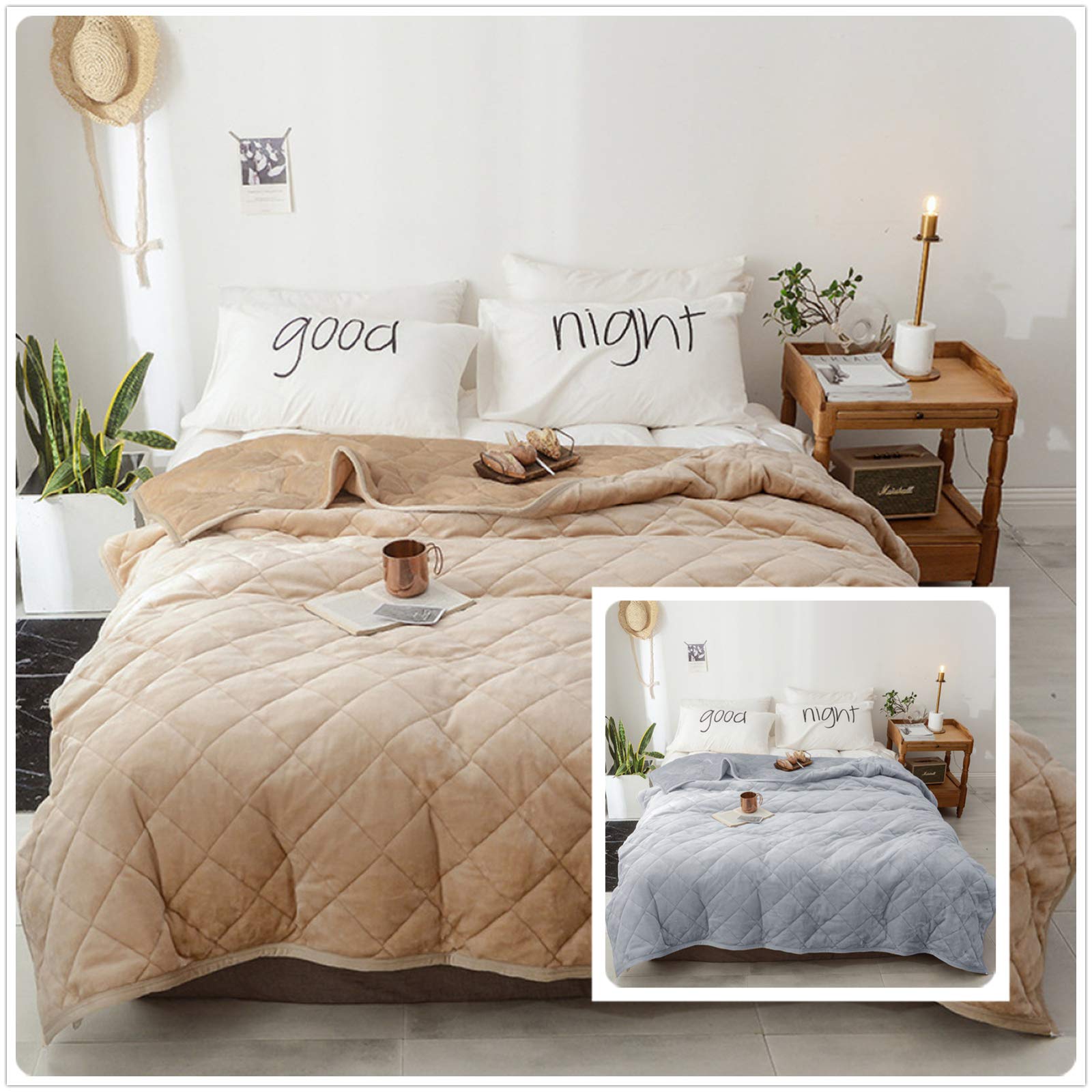 Couverture Polaire Lit Jette Marron Moelleuse pour Soirée Hivernale Cosy 150x200