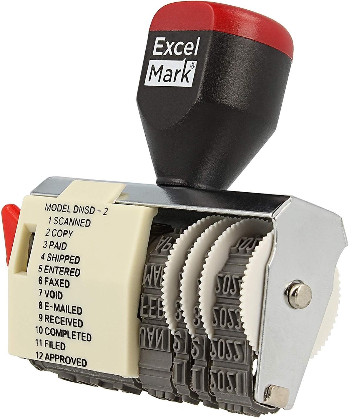 ExcelMark 12 Phrase Dater Rubber Stamp