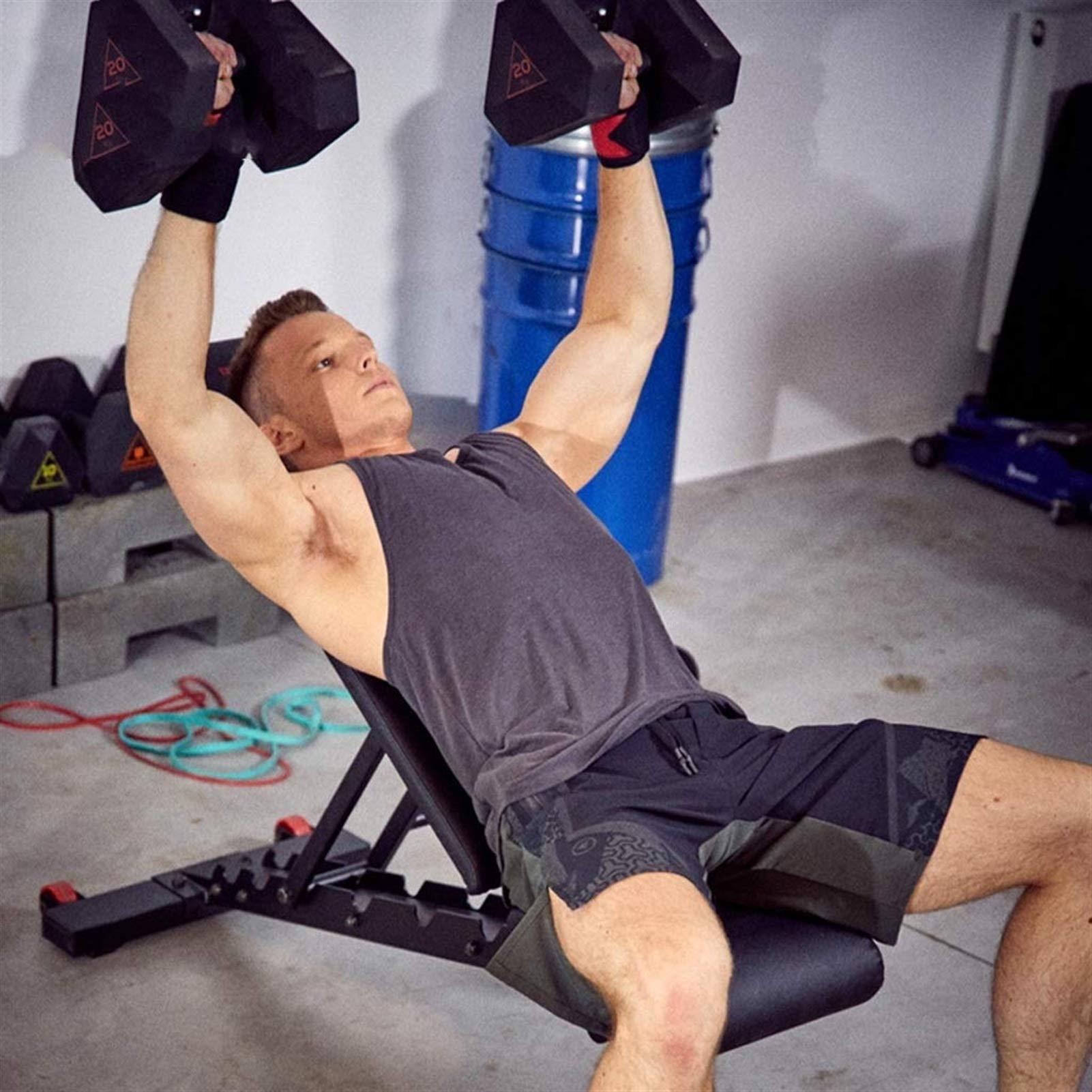 Panca con manubri Panca Pesi Regolabile Panca Piana/inclinata/declinata Panca da Allenamento per Esercizi Sit Up Attrezzatura da Palestra per casa per Allenamento Completo del Corpo