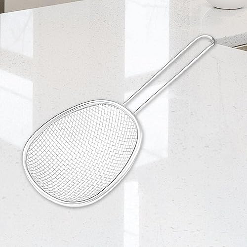 Miniatura 3 de Colador de alimentos plateado Malla de acero inoxidable Simple de limpiar, accesorios de superficie lisa antioxidante, colador de fideos de malla de