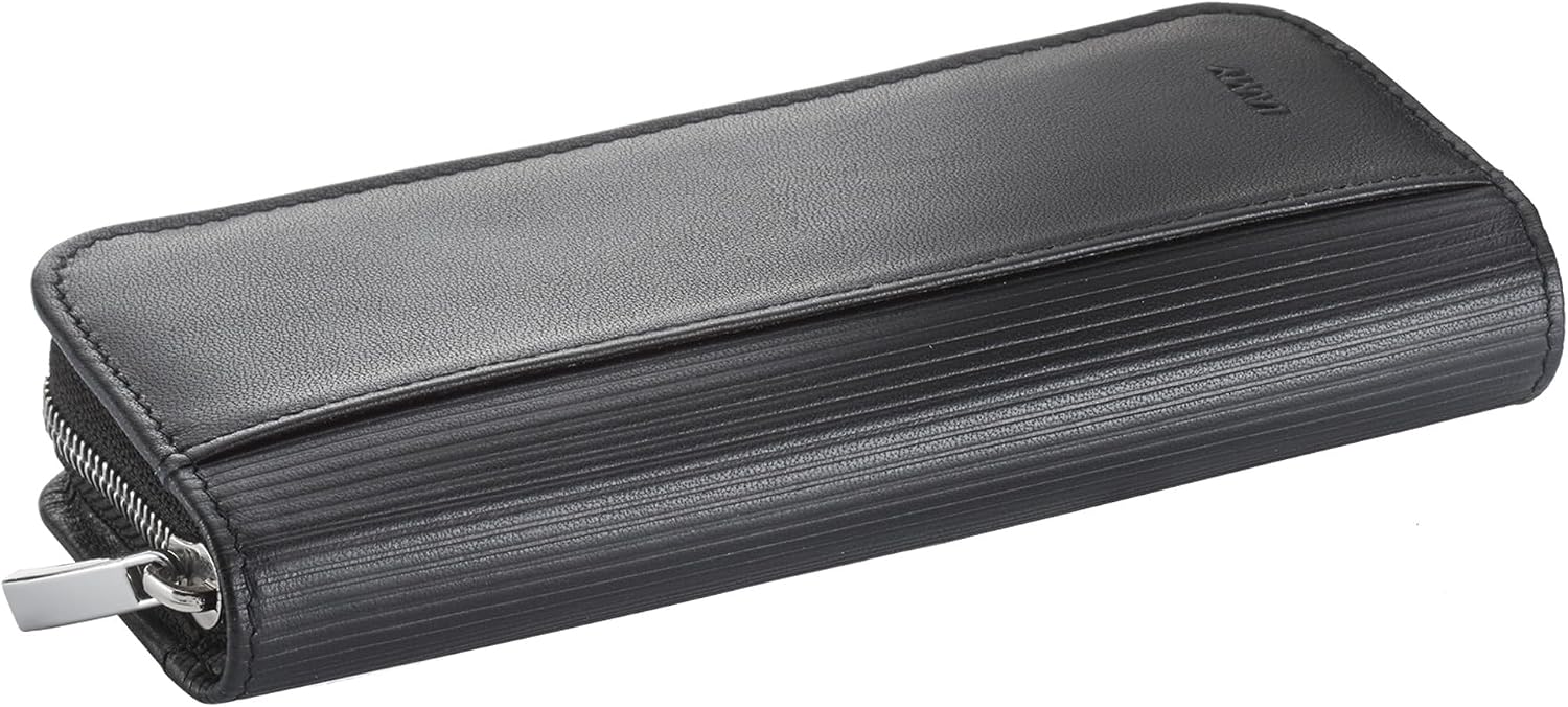 LAMY A 401 Leather Goods - High Quality Calf Leather Case 859 in Black - for Two Writing Instruments