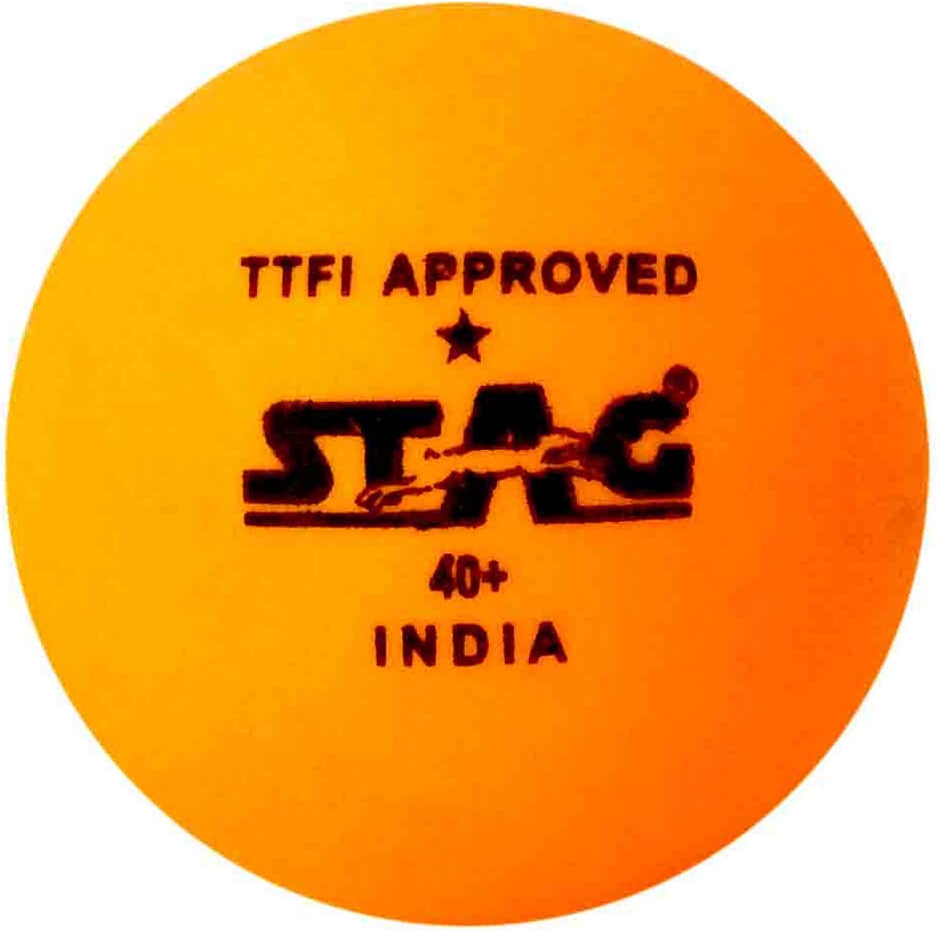 STAG High Performance 1 Star Orange Table Tennis (T.T) Balls| Advanced 40+mm Ping Pong Balls for Training, Tournaments and Recreational Play| Durable for Indoor/Outdoor Game - Pack of 30