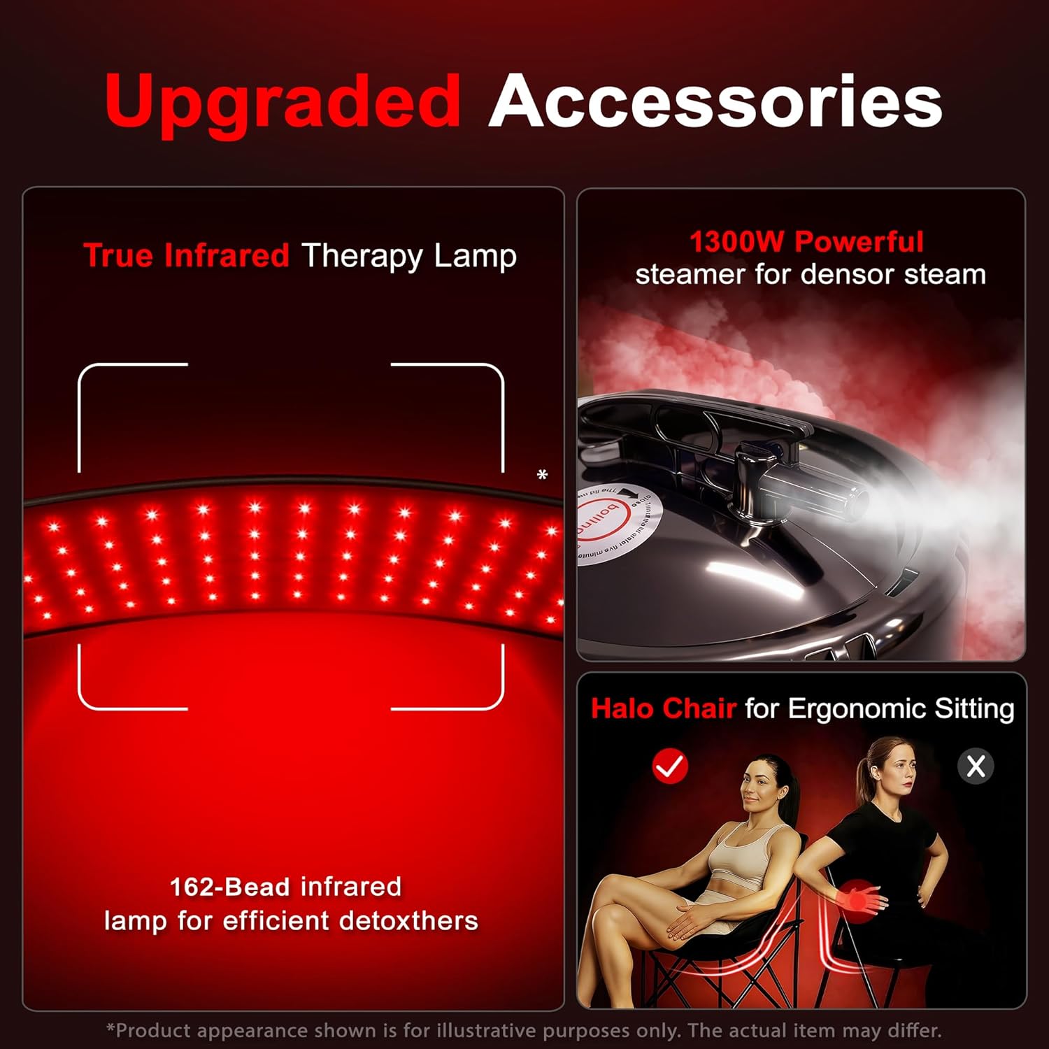 Infrared Portable Sauna Ultra Detox, Newly Upgraded Portable Home Sauna with 3.2L 1300W Fast-Heating Steamer, Spacious Tent & Ergonomic Chair for Personal Detox Spa