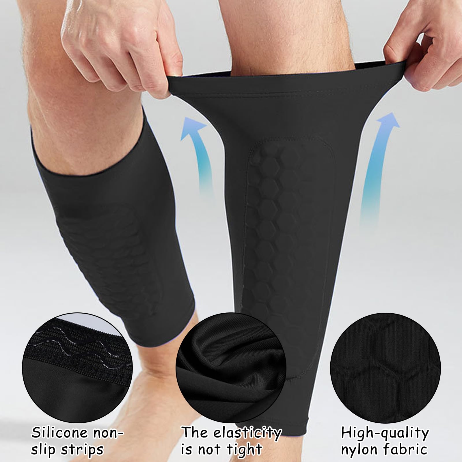 Protège-Tibias De Football Anti-Choc - Léger, Respirant - Taille S Noir - Pour Hommes Et Femmes