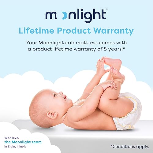 Miniatura 7 de Colchón de espuma para cuna Moonlight Slumber Little Dreamer doble firmeza Estándar Blanco