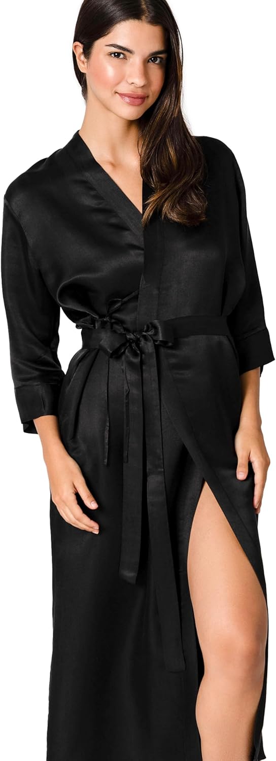 Tara Sartoria Luxury Artisan Silk Robe for Women, 27 Momme, Full Length, Washable, XS–4XL, Oprah Daily 2025