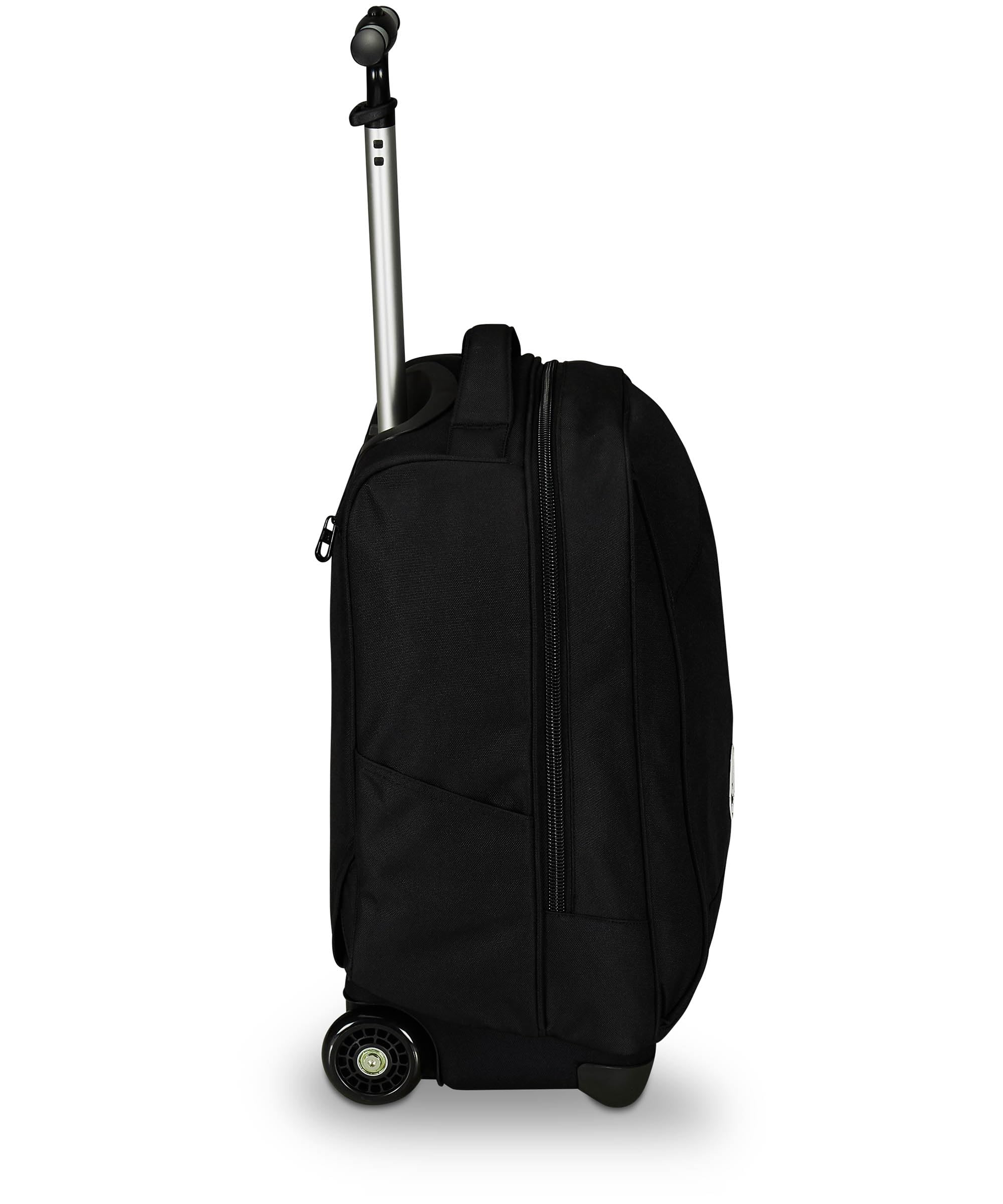 Invicta Trolley Scuola Benin Solid, Nero, 2 in 1, Con Spallacci Uso Zaino, Tasca porta Borraccia e Porta Laptop, Scuola & Viaggio, Ragazzi