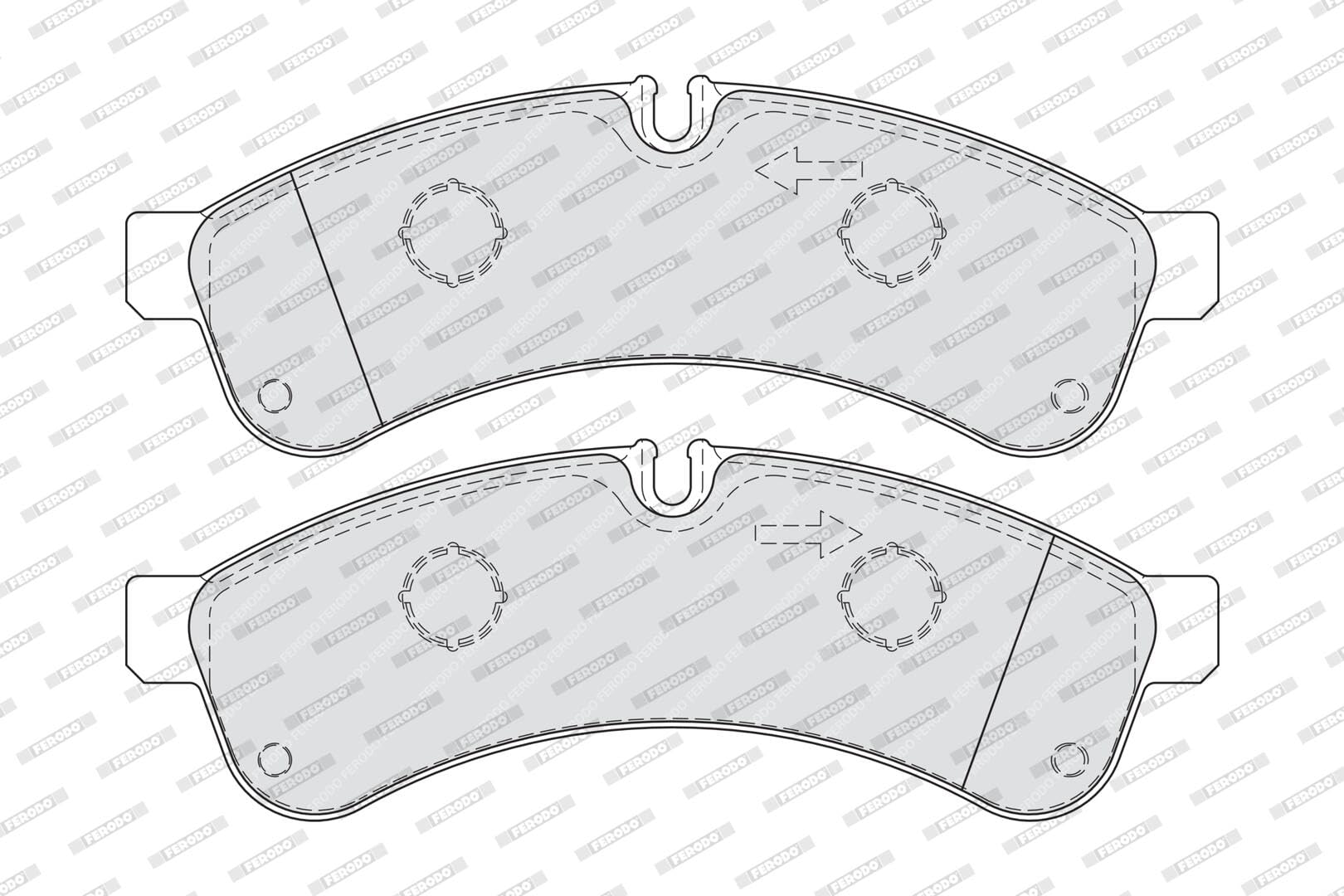 FERODO Juego de pastillas de freno para Coche Trasero preparado para indicador de desgaste con accesorios FVR4039 Juego de pastillas de freno Compatible con IVECO Daily VI Furgón DAILY VI Caja/Chasis