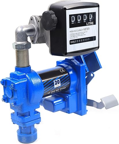 Miniatura 4 de Bomba de transferencia de aceite diesel de aceite eléctrico, bomba de transferencia de combustible antiexplosivo de gasolina de 12 V con medidor de